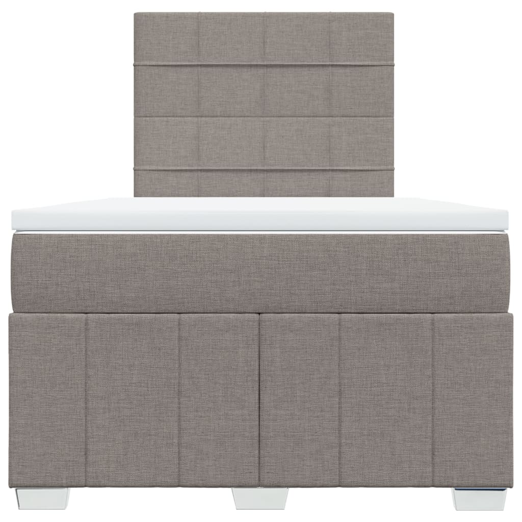 Boxspring met matras stof taupe 120x200 cm – afbeelding 6