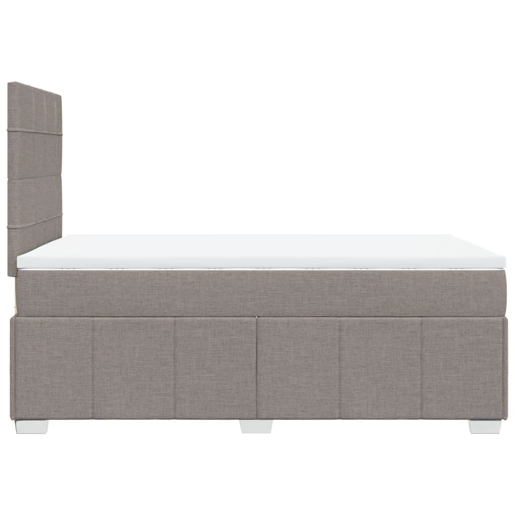 Boxspring met matras stof taupe 120x200 cm – afbeelding 7