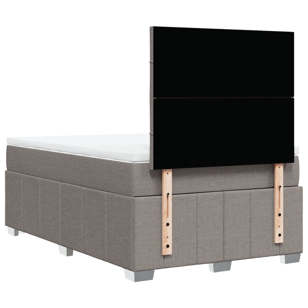 Boxspring met matras stof taupe 120x200 cm – afbeelding 8