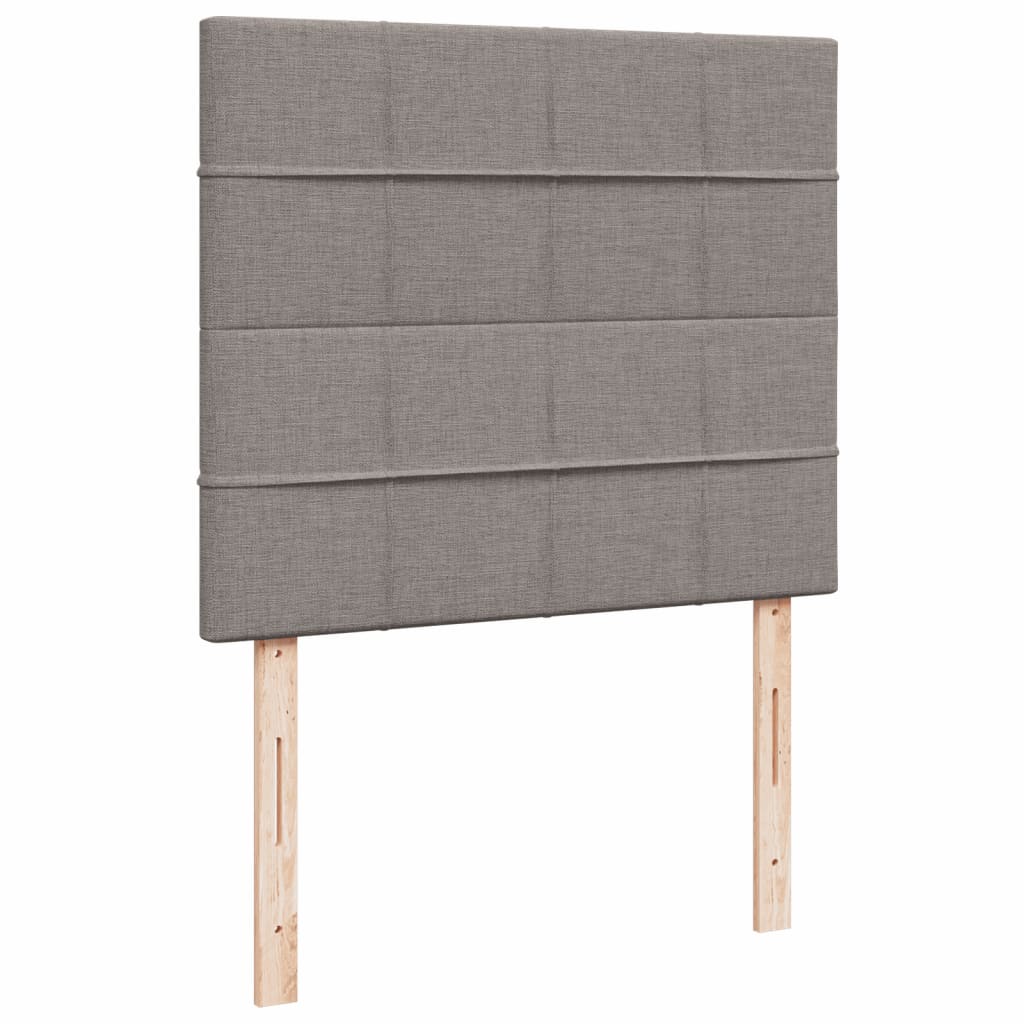Boxspring met matras stof taupe 120x200 cm – afbeelding 9