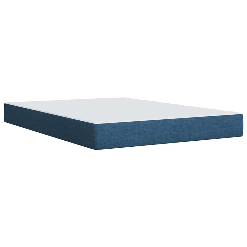 Boxspring met matras stof blauw 140x190 cm – afbeelding 12