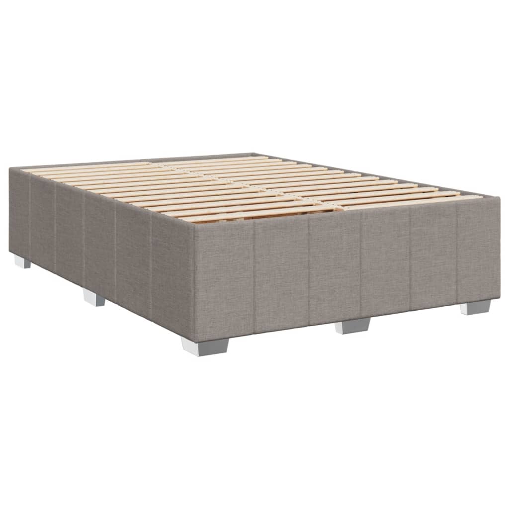 Boxspring met matras stof taupe 160x200 cm – afbeelding 10