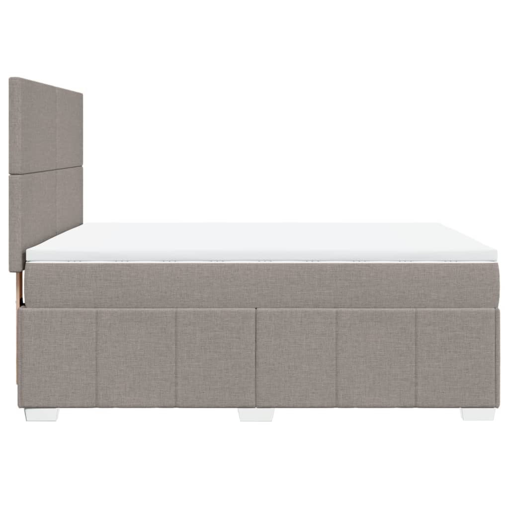 Boxspring met matras stof taupe 160x200 cm – afbeelding 7