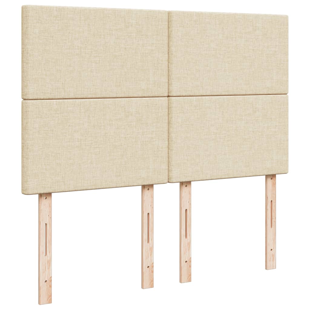 Boxspring met matras stof crèmekleurig 160x200 cm – afbeelding 9