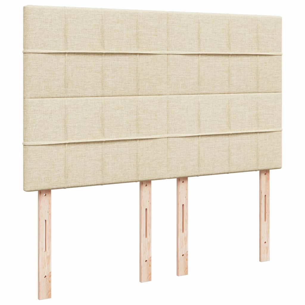 Boxspring met matras stof crèmekleurig 160x200 cm – afbeelding 9