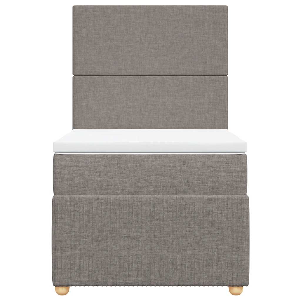 Boxspring met matras stof taupe 80x200 cm – afbeelding 6