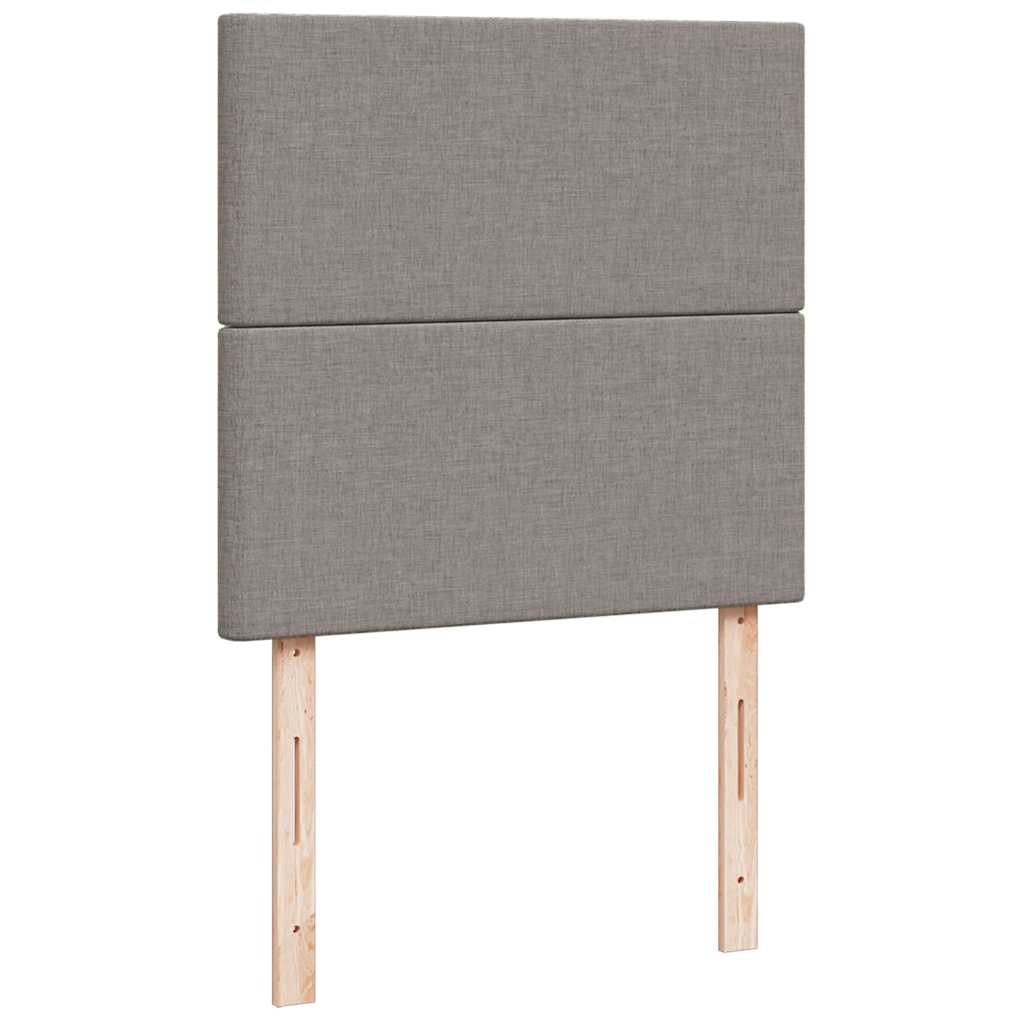 Boxspring met matras stof taupe 80x200 cm – afbeelding 9