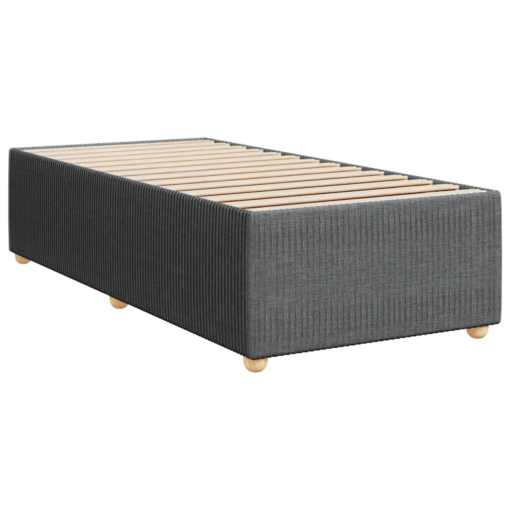 Boxspring met matras stof donkergrijs 90x200 cm – afbeelding 10