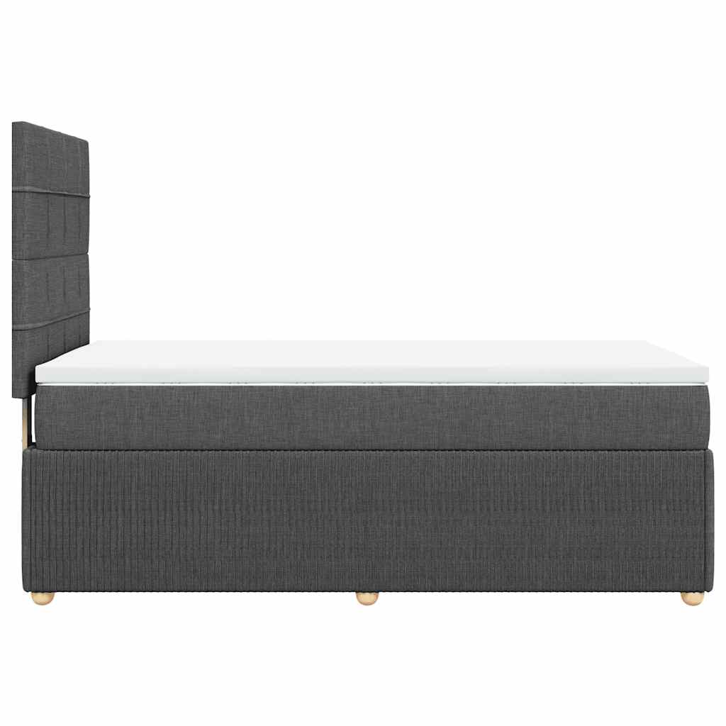 Boxspring met matras stof donkergrijs 90x200 cm – afbeelding 7