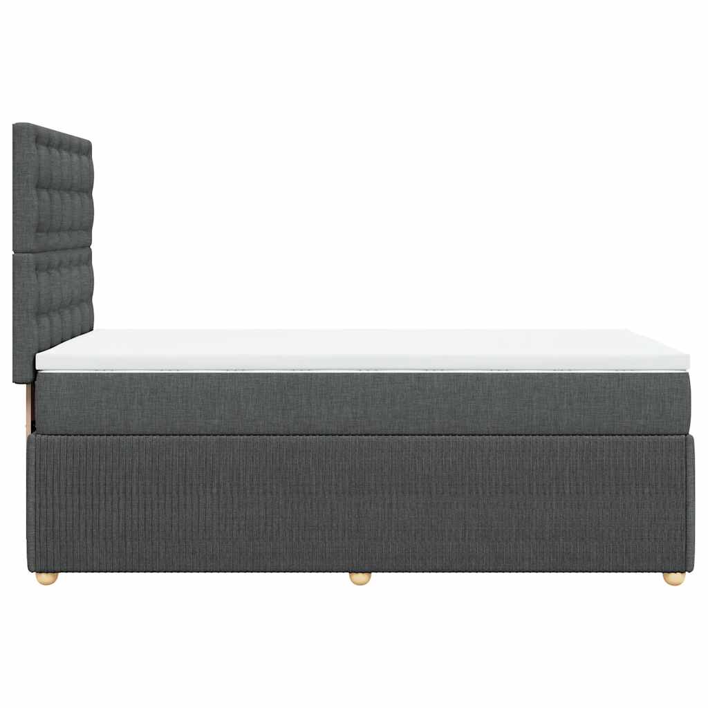 Boxspring met matras stof donkergrijs 90x200 cm – afbeelding 7