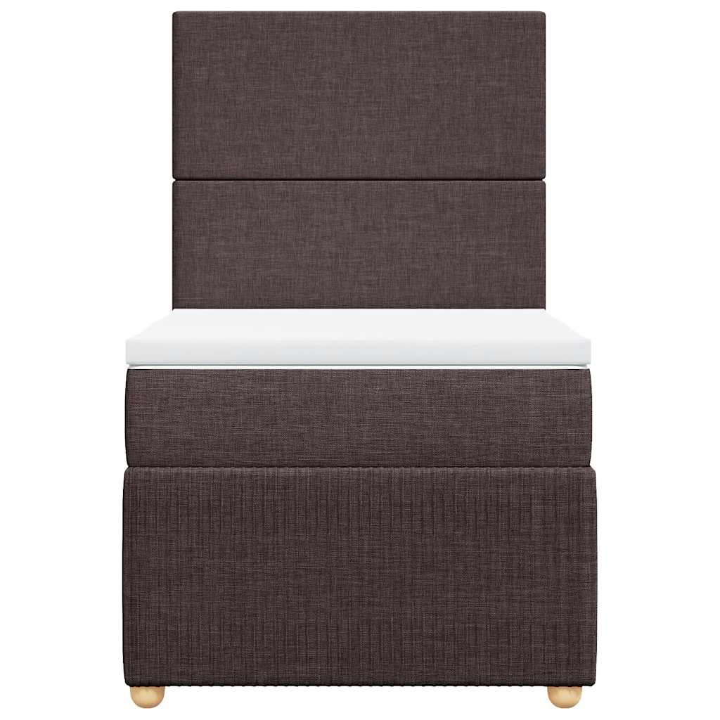Boxspring met matras stof donkerbruin 100x200 cm – afbeelding 6
