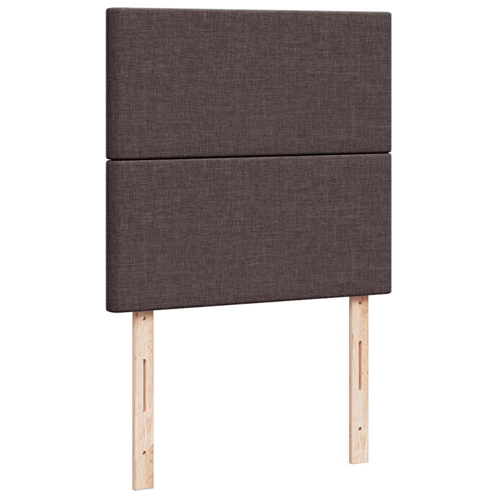 Boxspring met matras stof donkerbruin 100x200 cm – afbeelding 9