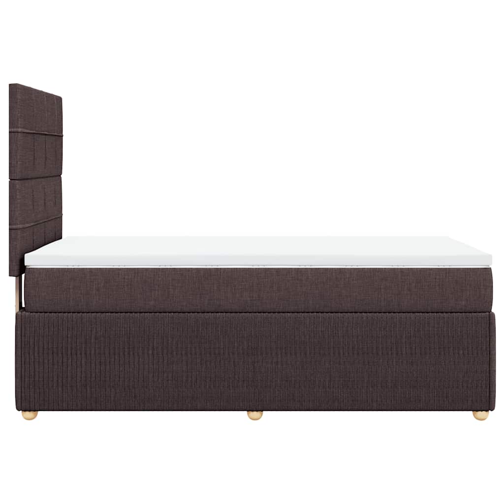 Boxspring met matras stof donkerbruin 100x200 cm – afbeelding 7