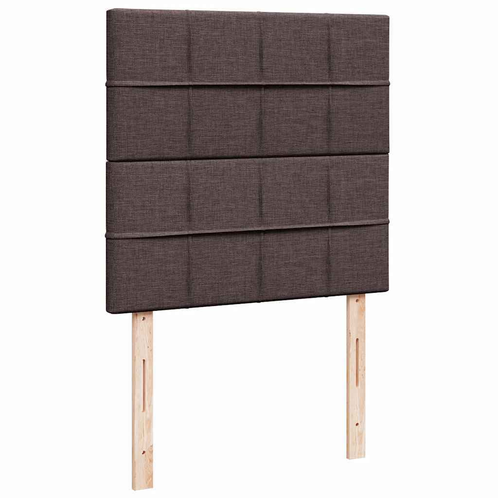 Boxspring met matras stof donkerbruin 100x200 cm – afbeelding 9