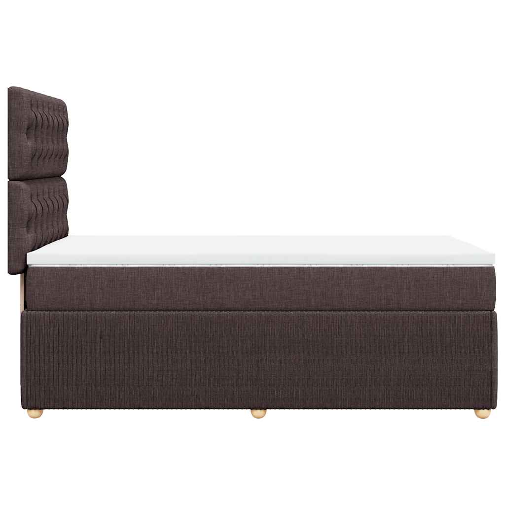 Boxspring met matras stof donkerbruin 100x200 cm – afbeelding 7