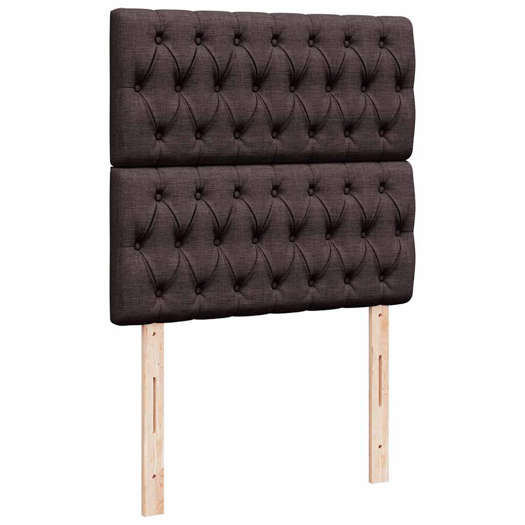Boxspring met matras stof donkerbruin 100x200 cm – afbeelding 9