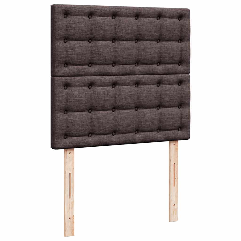 Boxspring met matras stof donkerbruin 100x200 cm – afbeelding 9