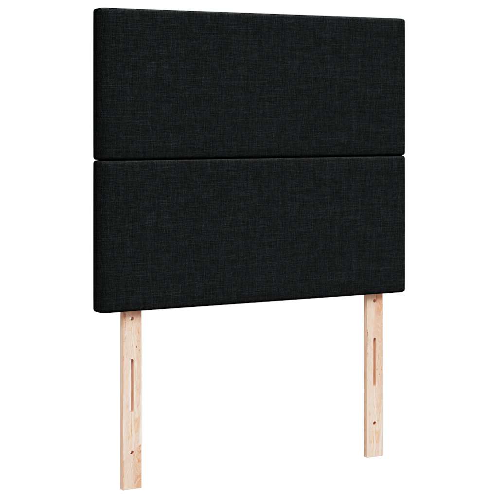 Boxspring met matras stof zwart 120x200 cm – afbeelding 11
