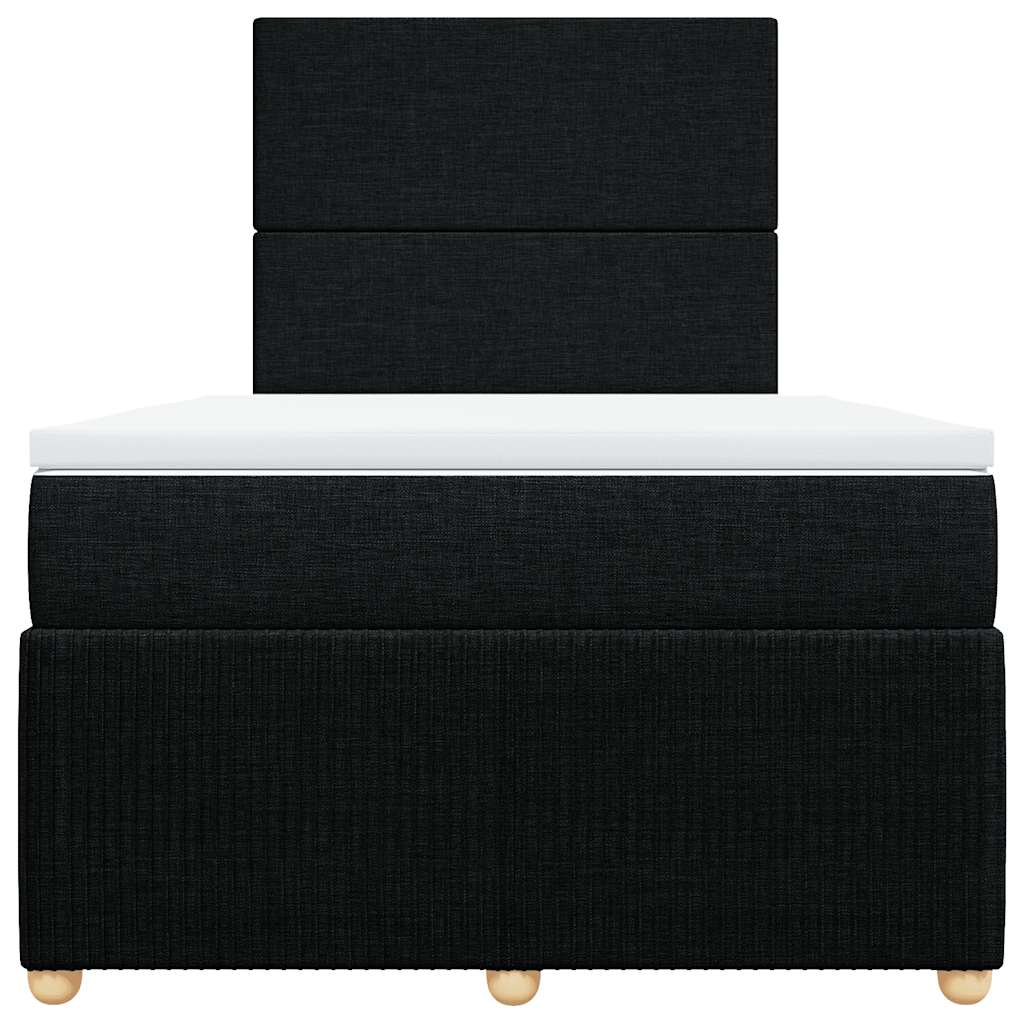 Boxspring met matras stof zwart 120x200 cm – afbeelding 6