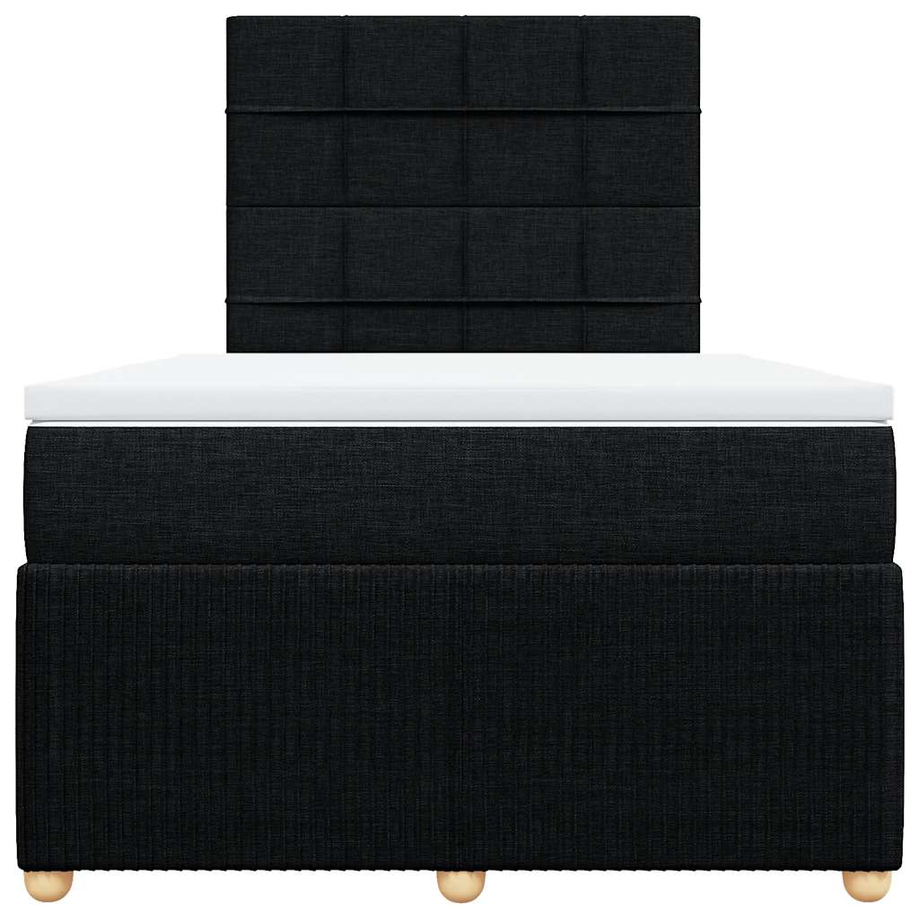 Boxspring met matras stof zwart 120x200 cm – afbeelding 6