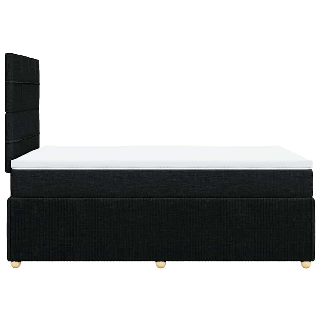 Boxspring met matras stof zwart 120x200 cm – afbeelding 7