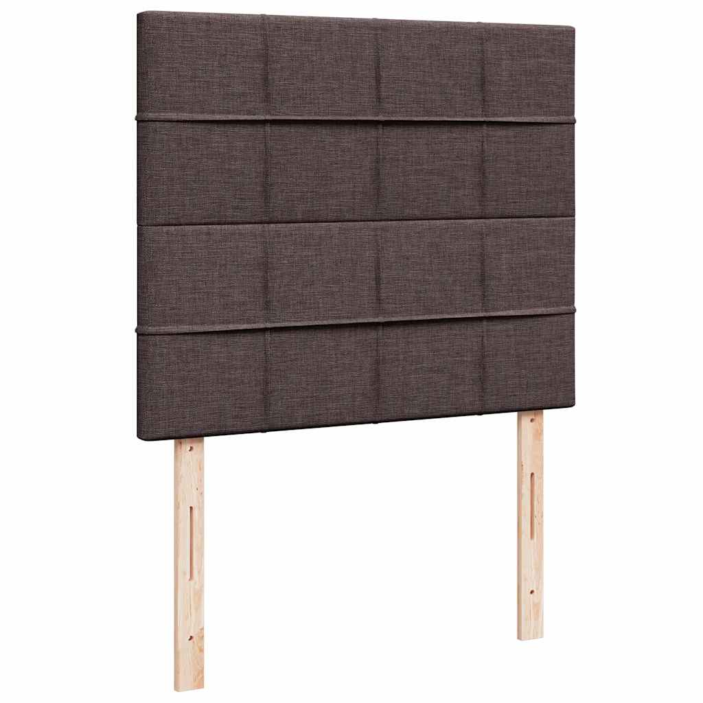 Boxspring met matras stof donkerbruin 120x200 cm – afbeelding 12
