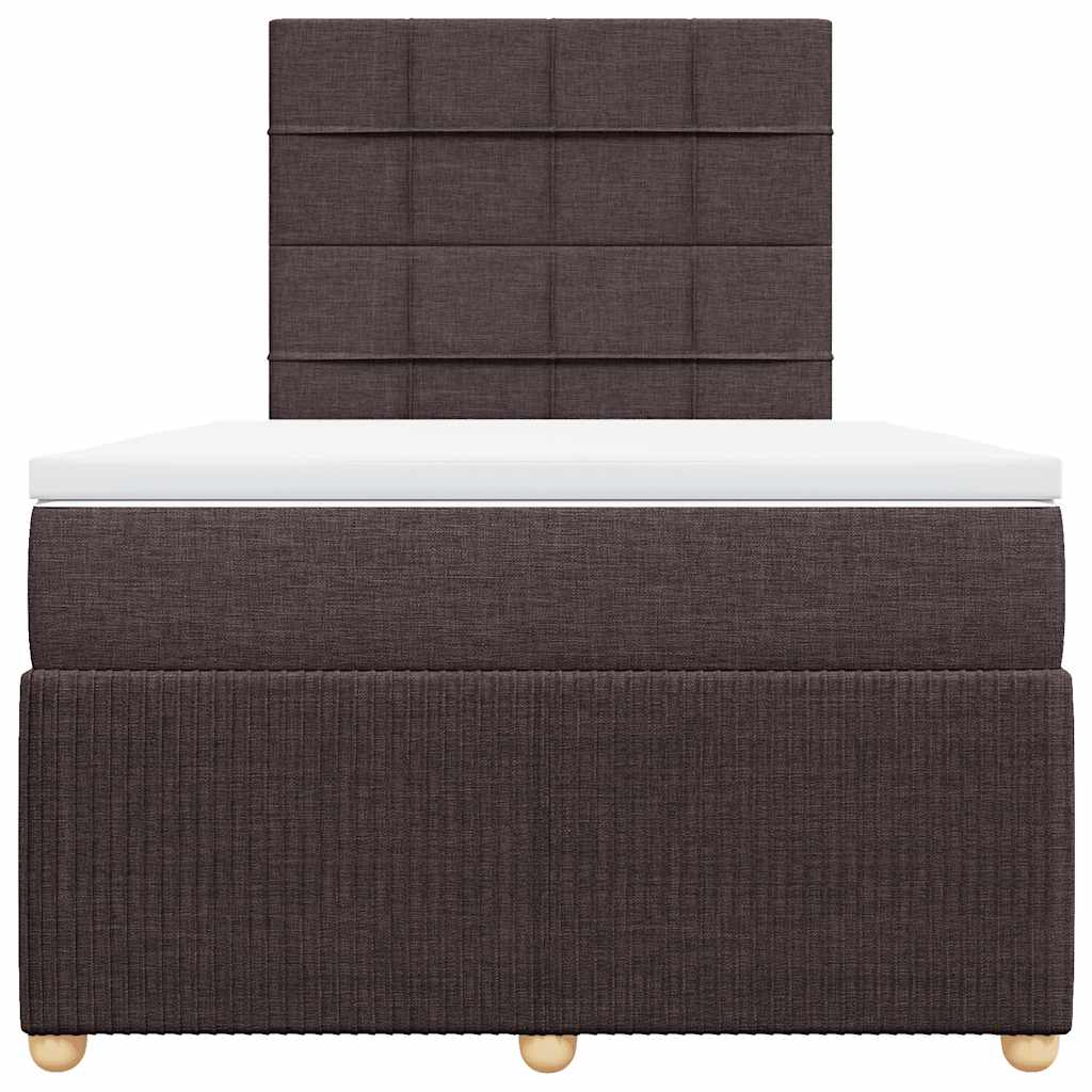 Boxspring met matras stof donkerbruin 120x200 cm – afbeelding 6
