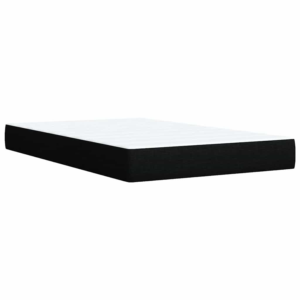 Boxspring met matras stof zwart 120x200 cm – afbeelding 12