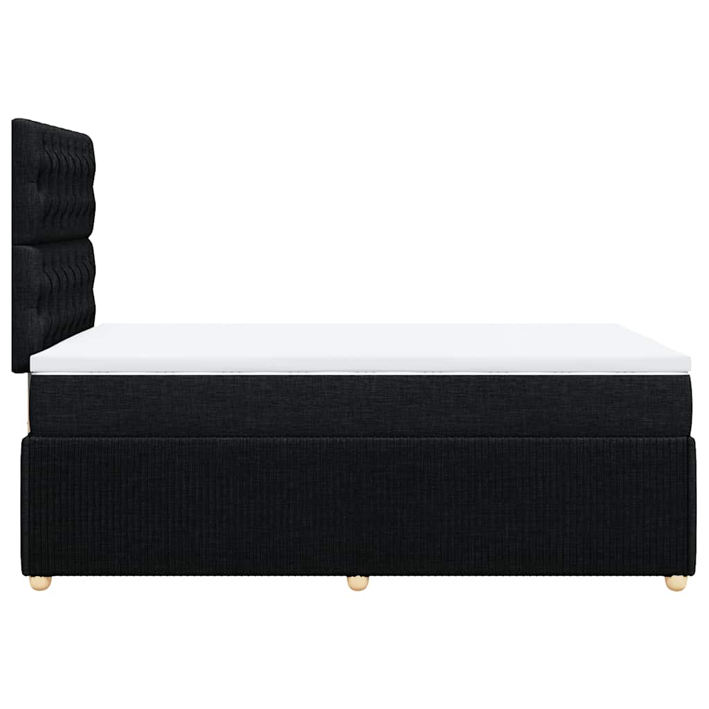 Boxspring met matras stof zwart 120x200 cm – afbeelding 7