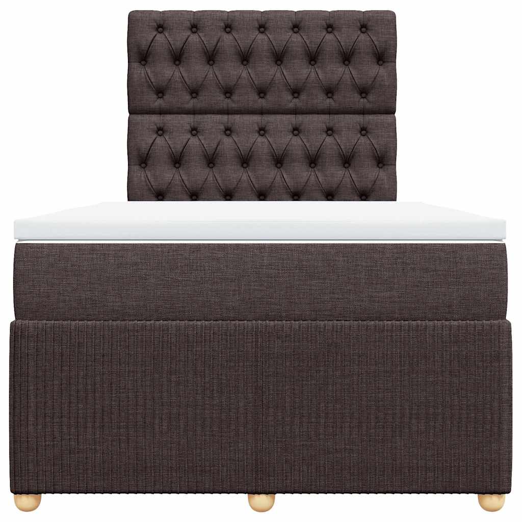 Boxspring met matras stof donkerbruin 120x200 cm – afbeelding 6