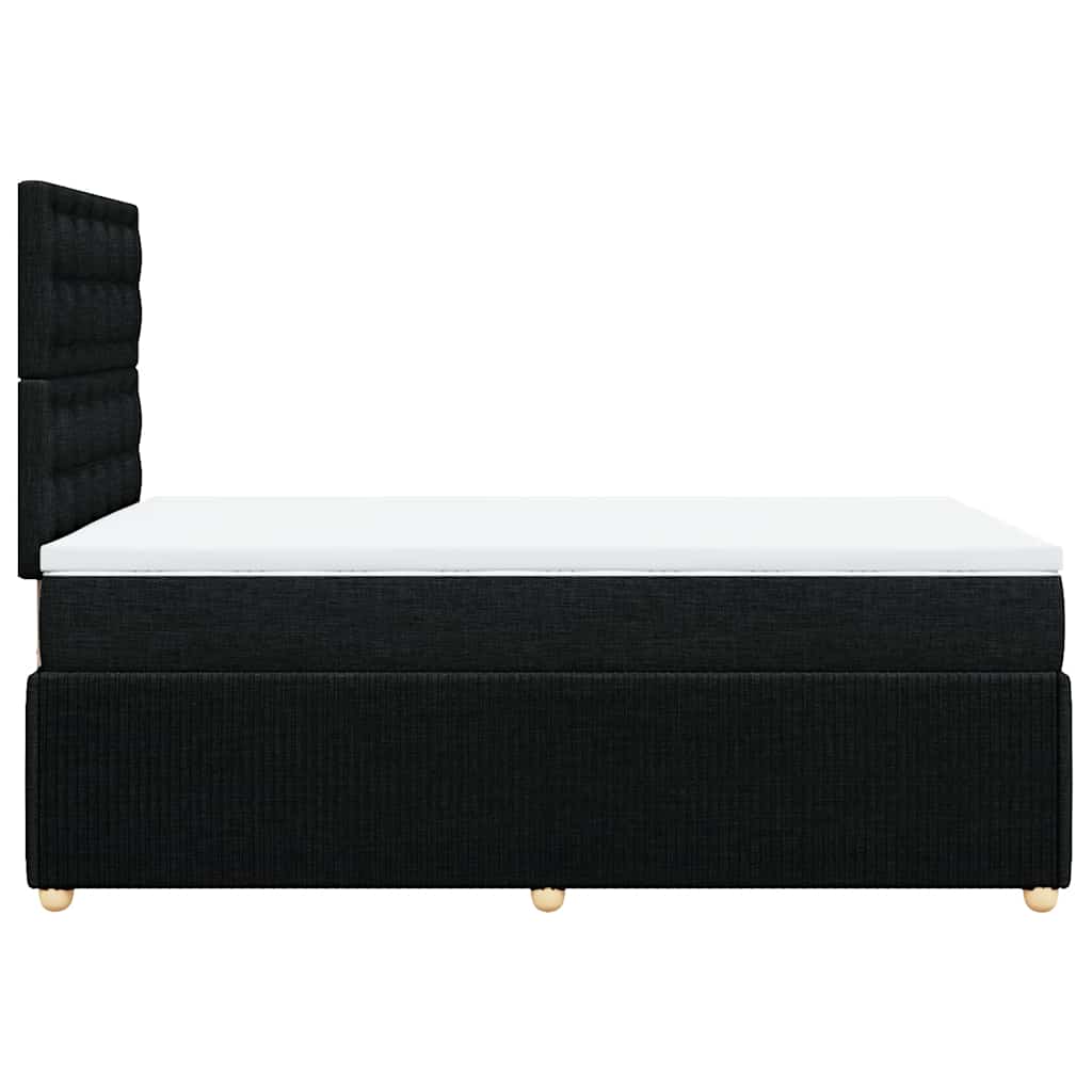 Boxspring met matras stof zwart 120x200 cm – afbeelding 7