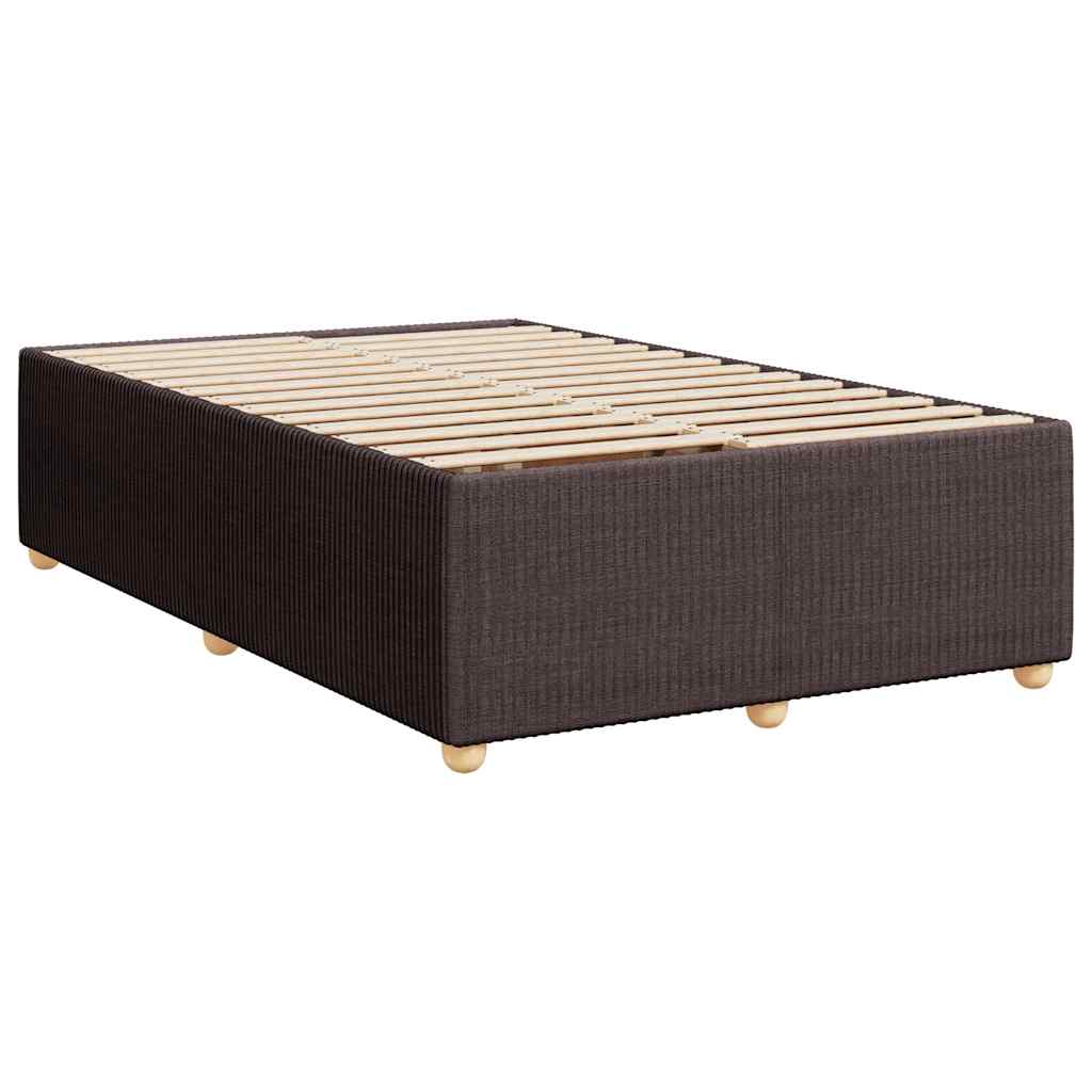 Boxspring met matras stof donkerbruin 120x200 cm – afbeelding 12