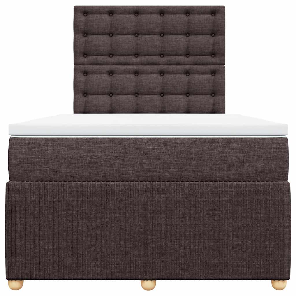 Boxspring met matras stof donkerbruin 120x200 cm – afbeelding 6