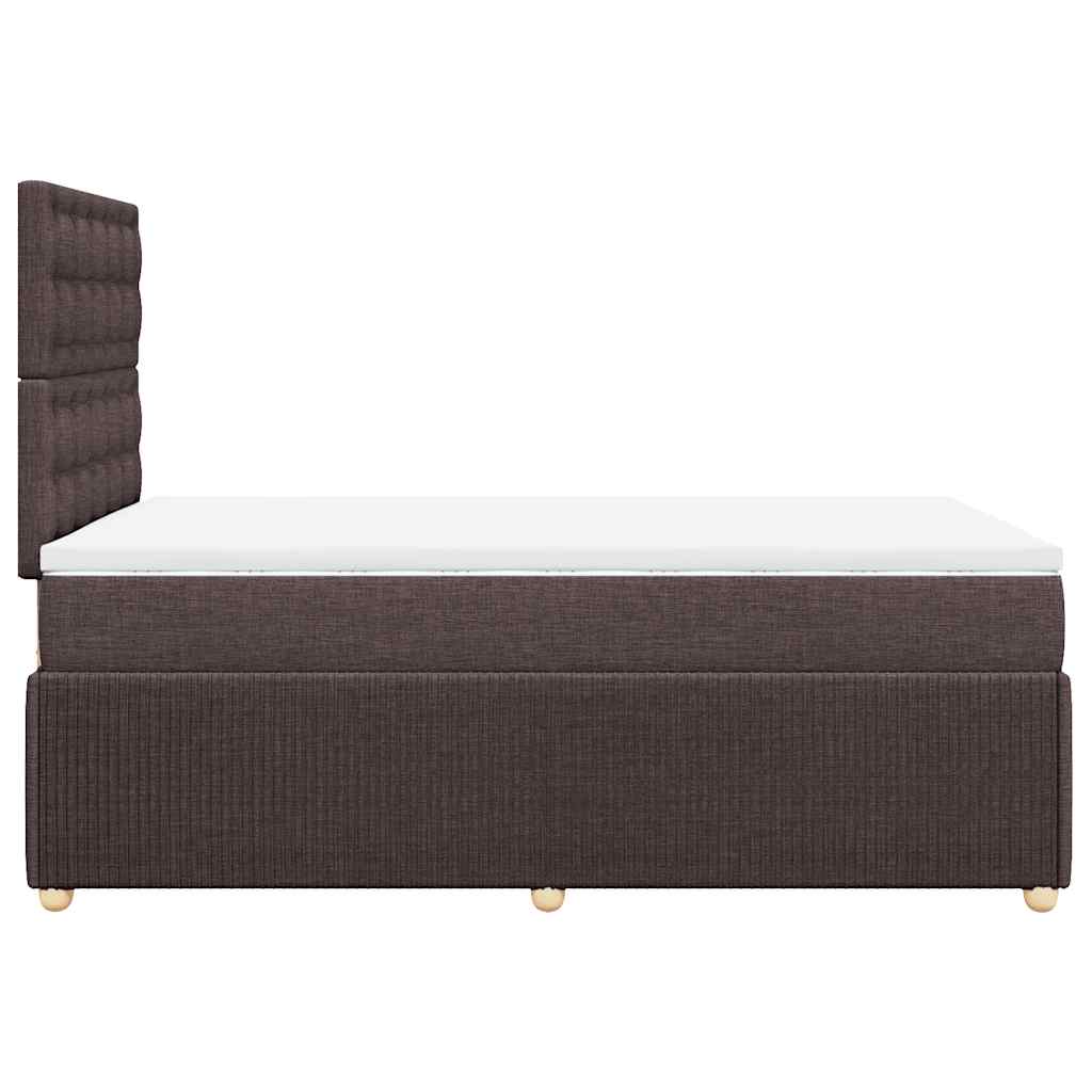 Boxspring met matras stof donkerbruin 120x200 cm – afbeelding 7