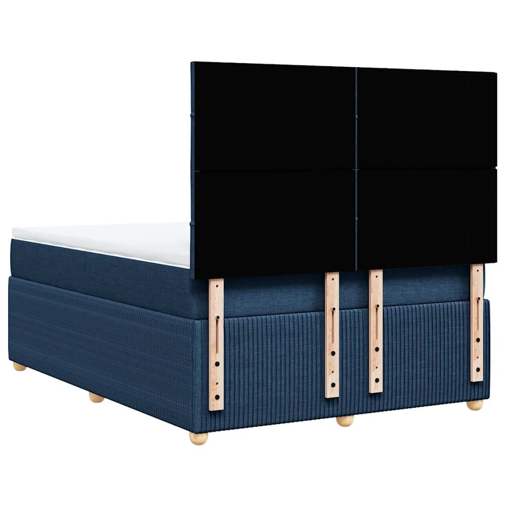 Boxspring met matras stof blauw 140x190 cm – afbeelding 8