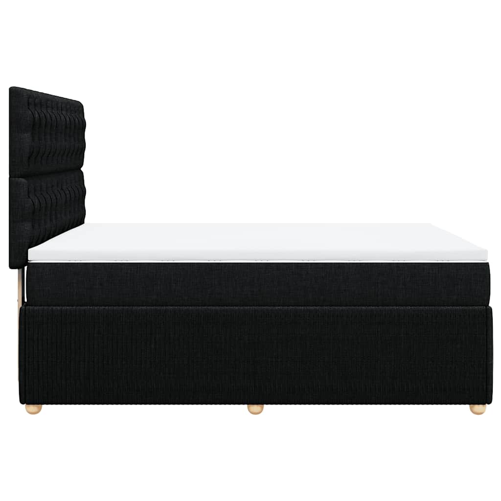 Boxspring met matras stof zwart 140x200 cm – afbeelding 7
