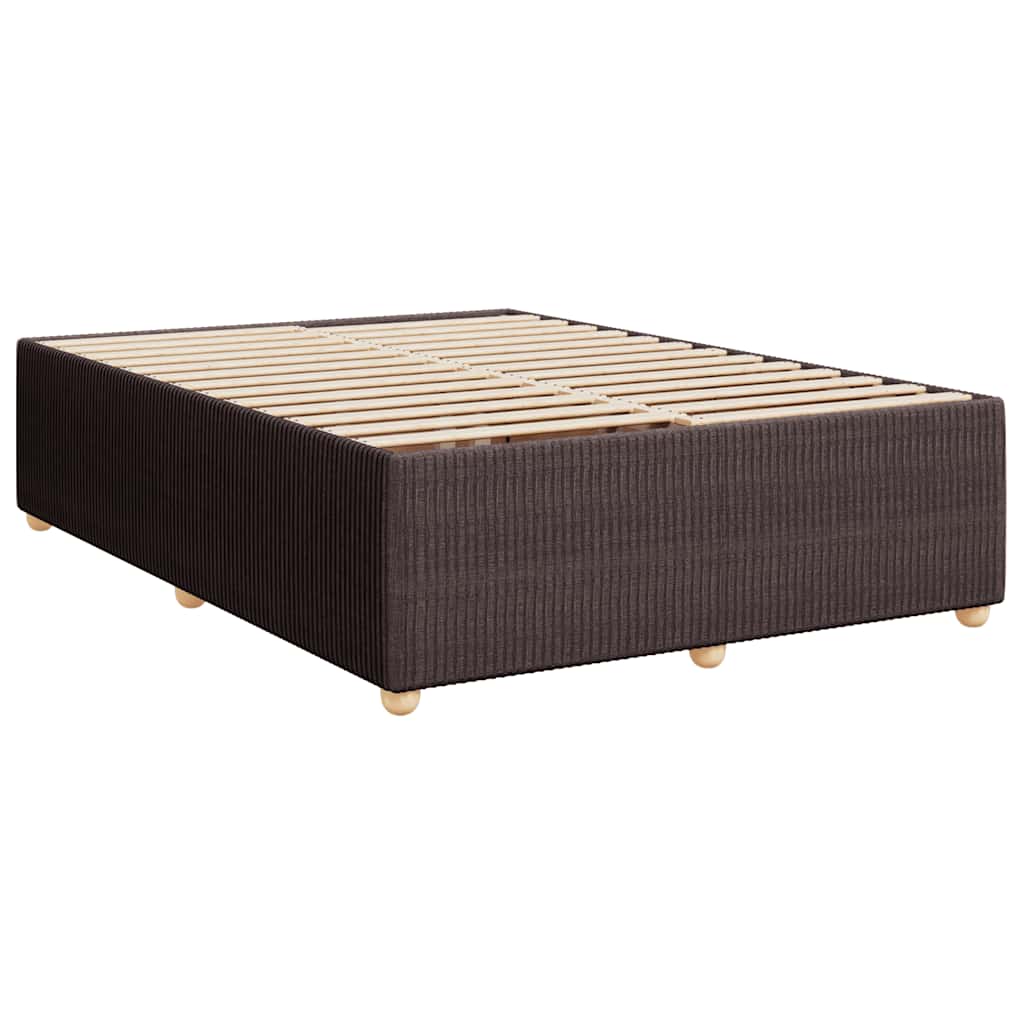 Boxspring met matras stof donkerbruin 140x200 cm – afbeelding 10