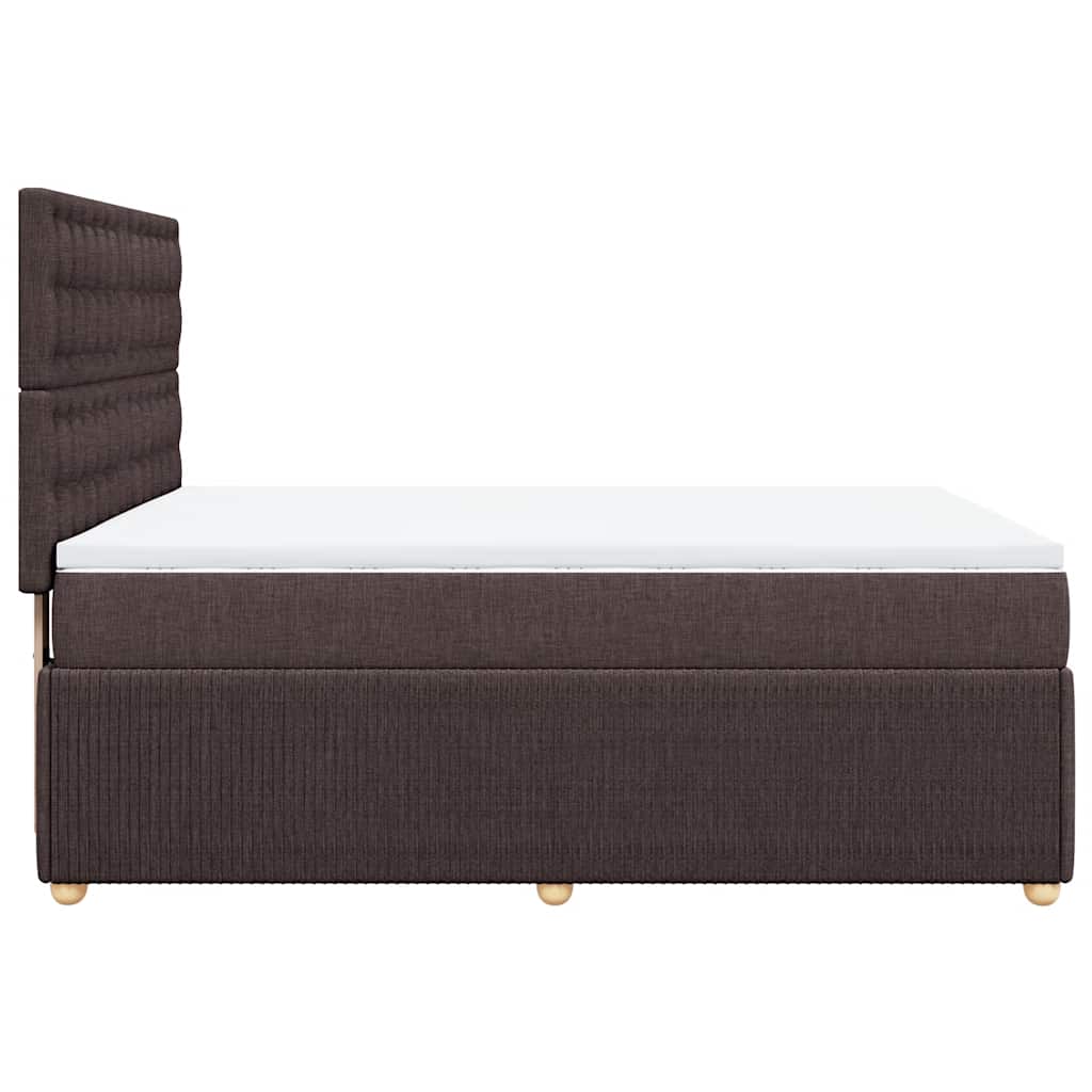Boxspring met matras stof donkerbruin 140x200 cm – afbeelding 7
