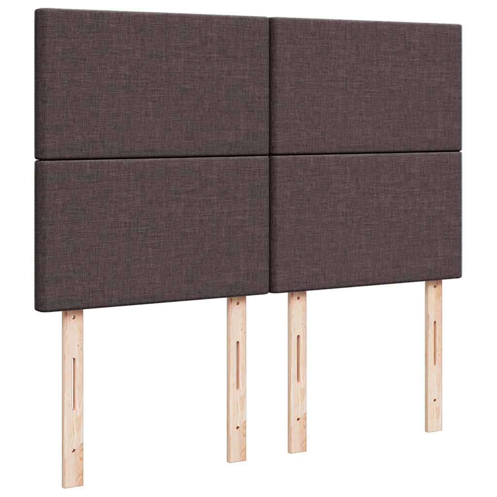 Boxspring met matras stof donkerbruin 160x200 cm – afbeelding 9