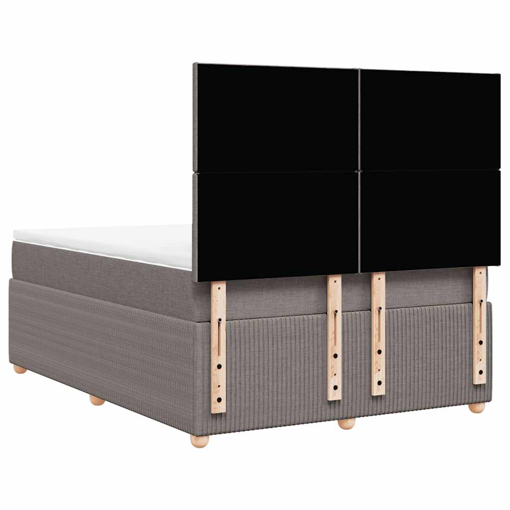 Boxspring met matras stof taupe 160x200 cm – afbeelding 8