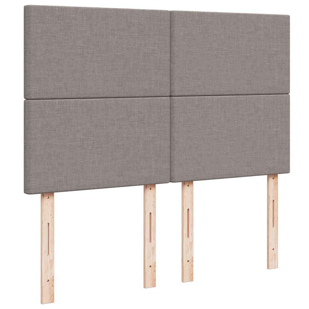 Boxspring met matras stof taupe 160x200 cm – afbeelding 9