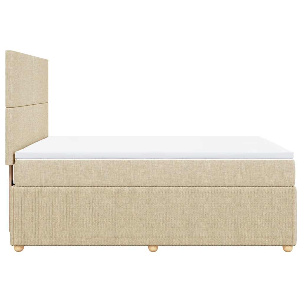 Boxspring met matras stof crèmekleurig 160x200 cm – afbeelding 7