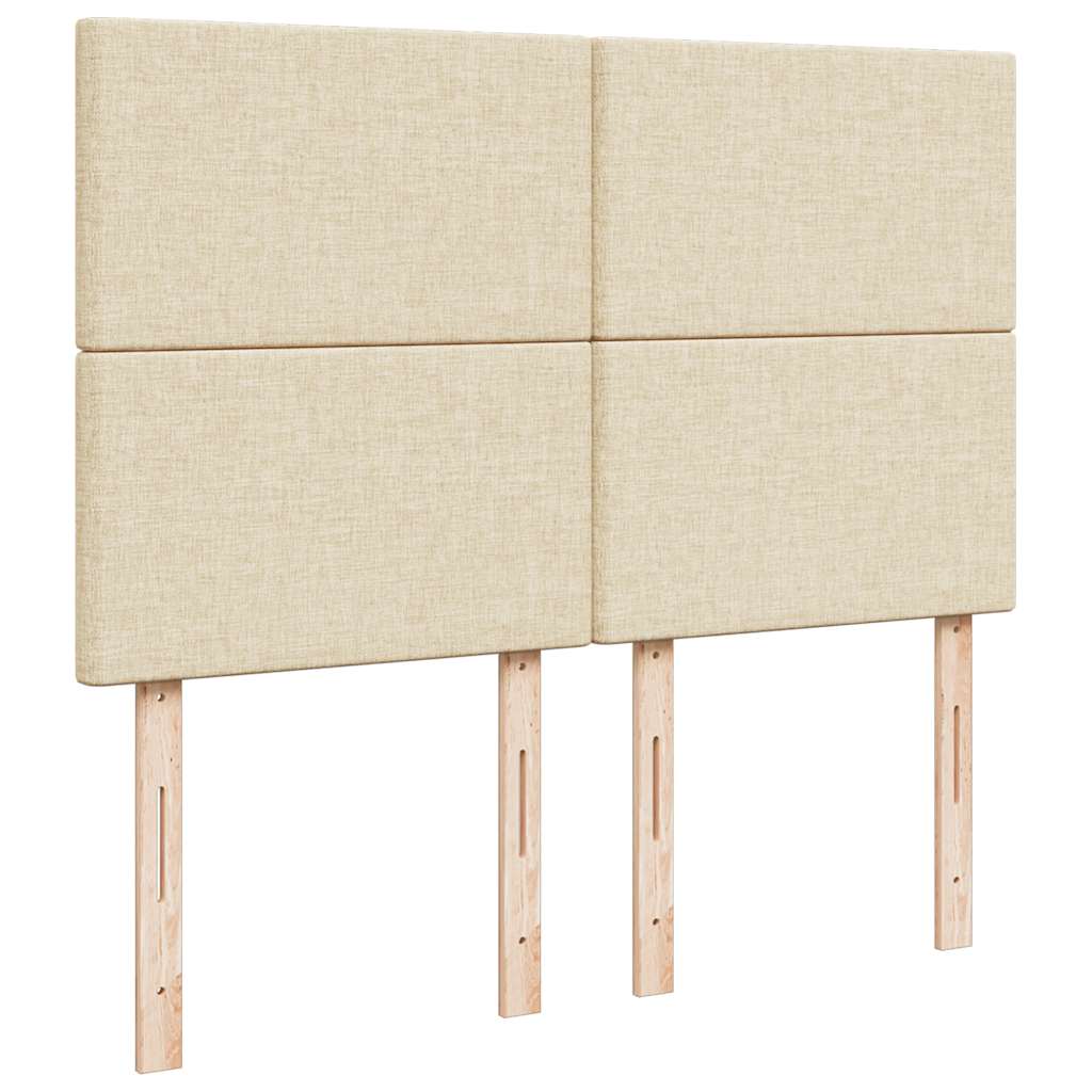 Boxspring met matras stof crèmekleurig 160x200 cm – afbeelding 9