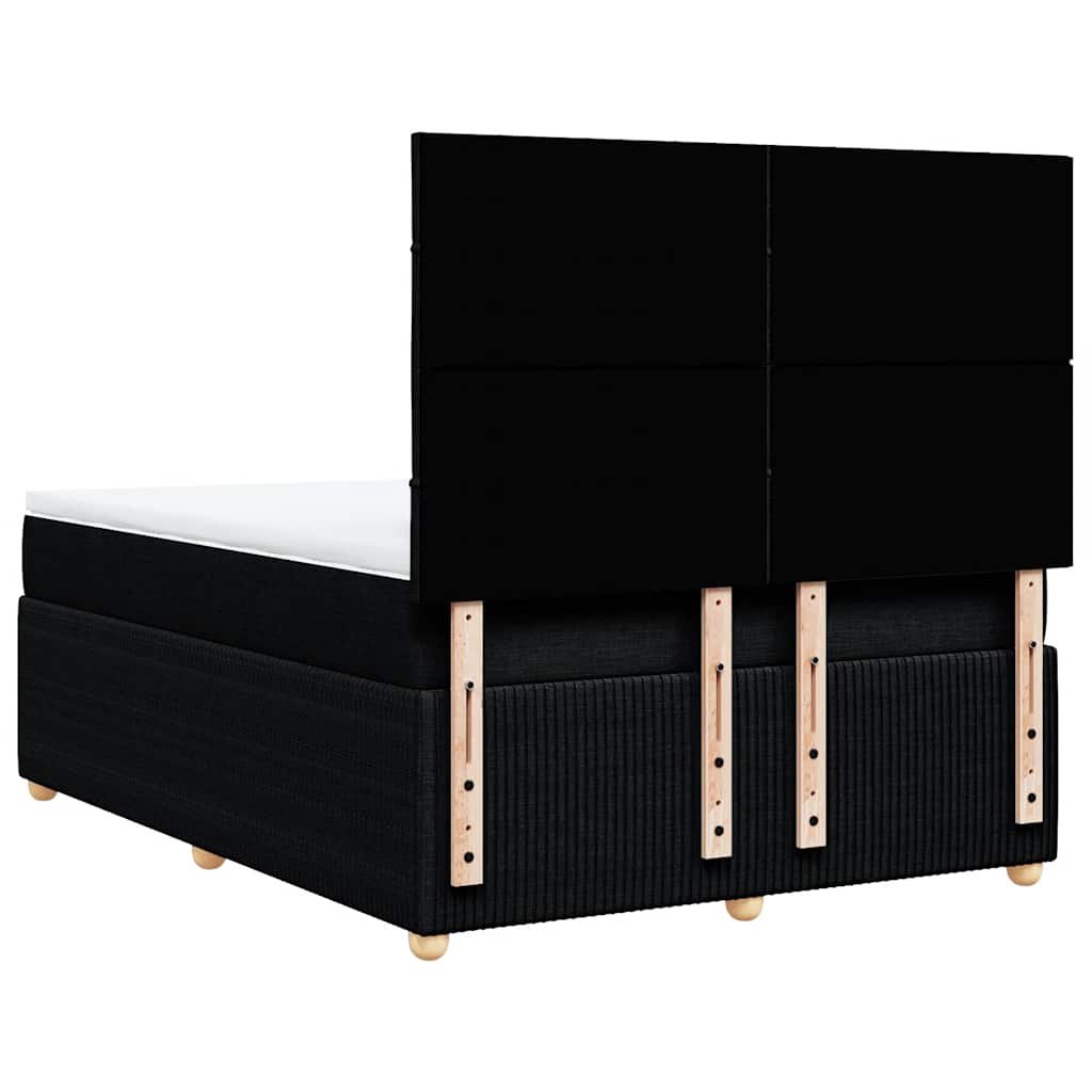 Boxspring met matras stof zwart 160x200 cm – afbeelding 8