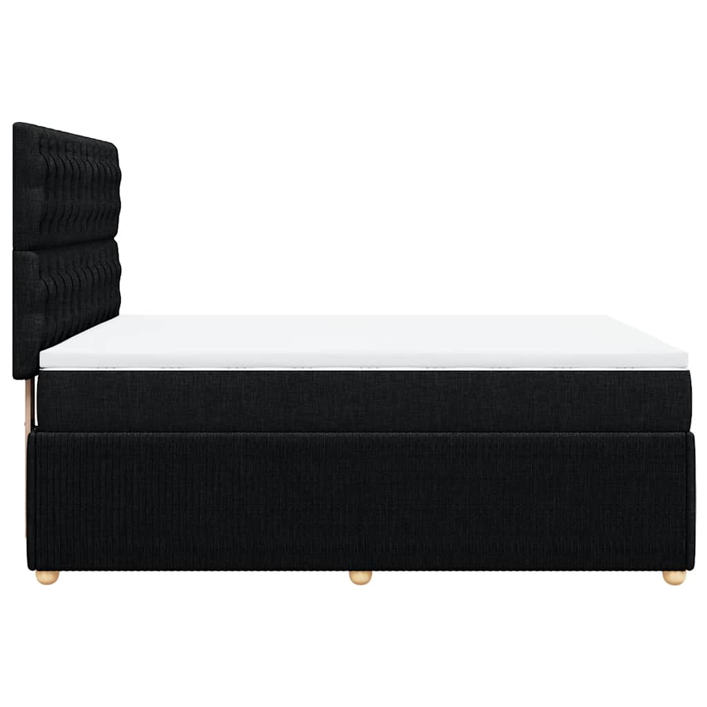 Boxspring met matras stof zwart 160x200 cm – afbeelding 7