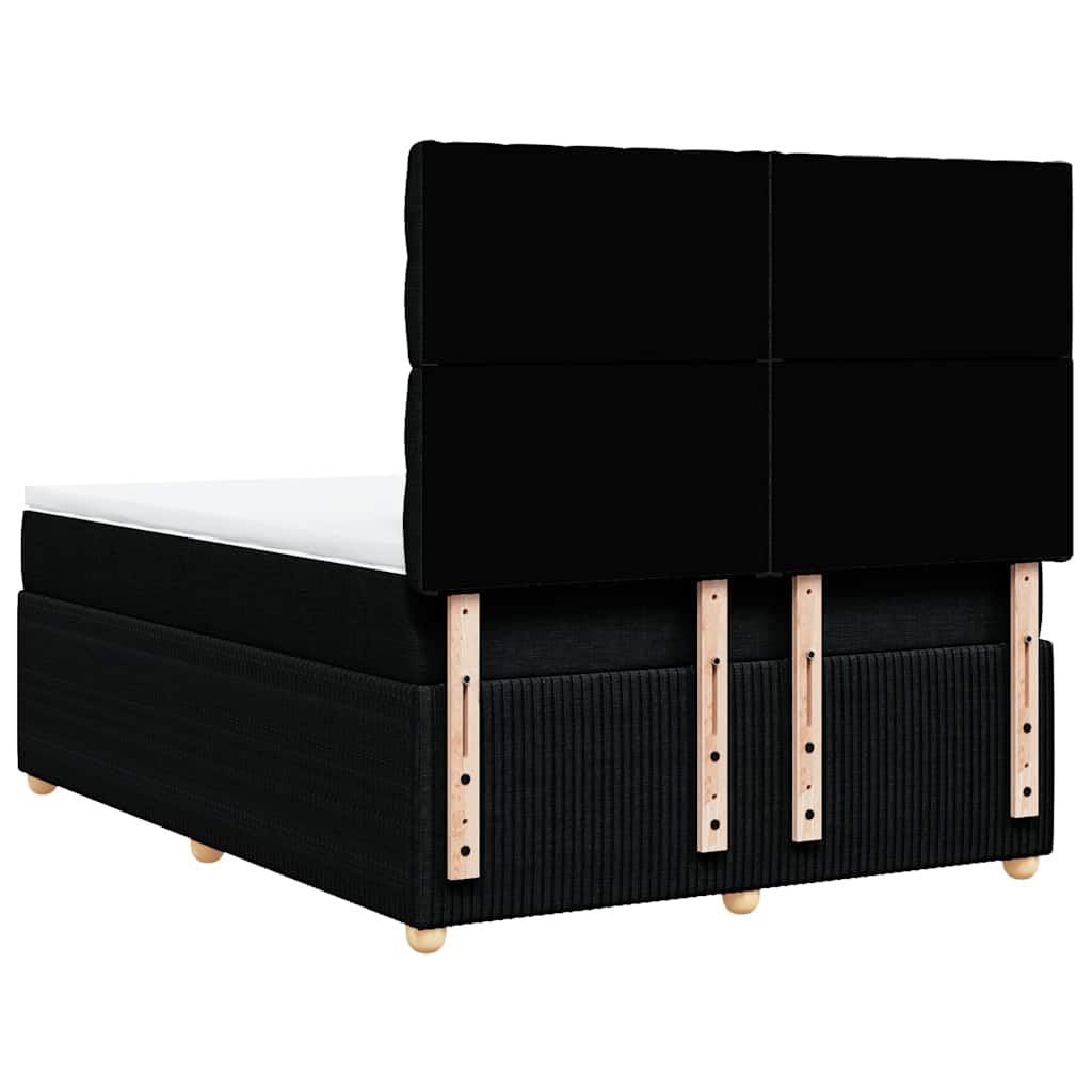 Boxspring met matras stof zwart 160x200 cm – afbeelding 8