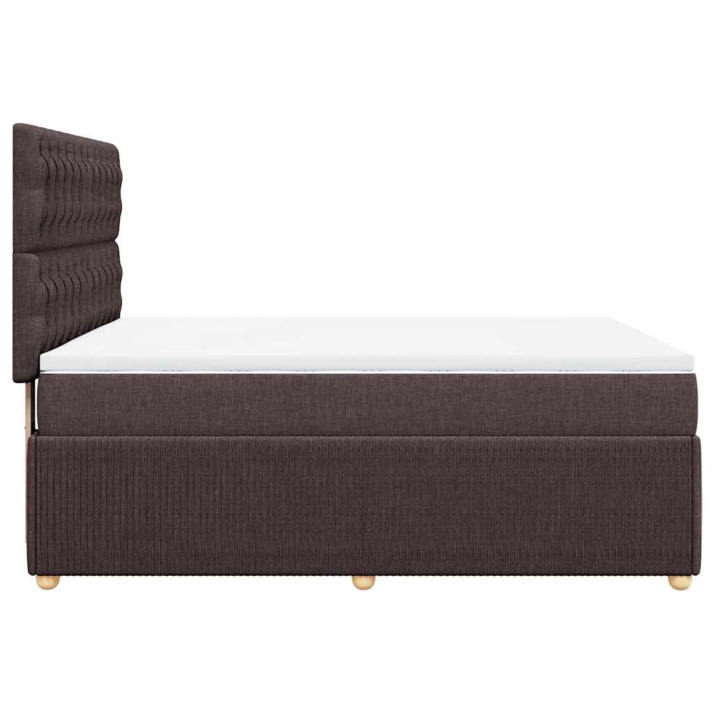 Boxspring met matras stof donkerbruin 160x200 cm – afbeelding 7