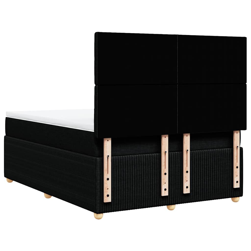 Boxspring met matras stof zwart 160x200 cm – afbeelding 8