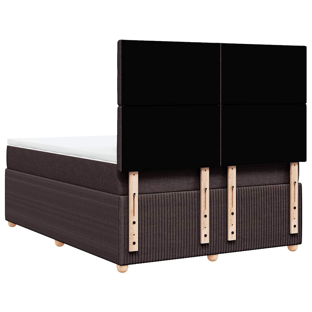 Boxspring met matras stof donkerbruin 160x200 cm – afbeelding 8