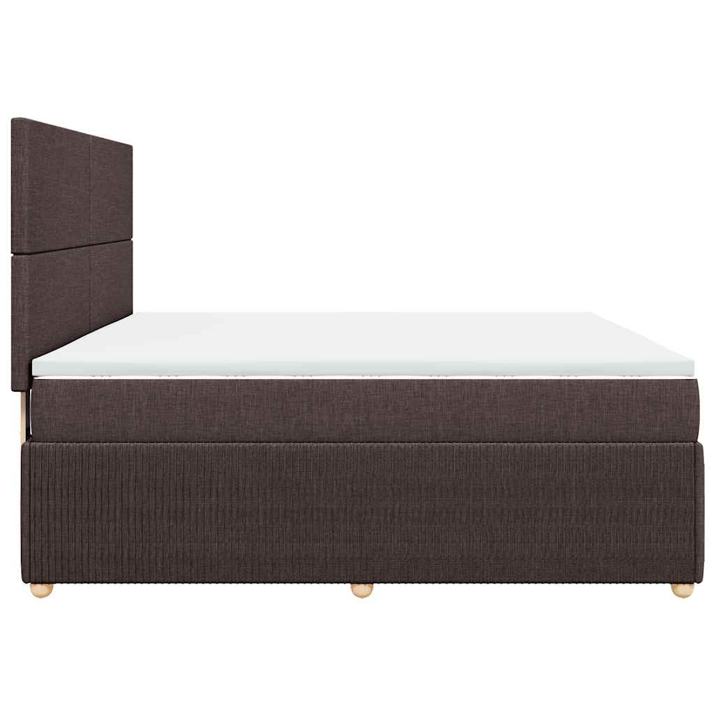 Boxspring met matras stof donkerbruin 180x200 cm – afbeelding 7